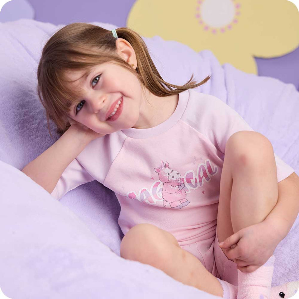 Unicorn Shorties Pajamas - Soft Sleep Set