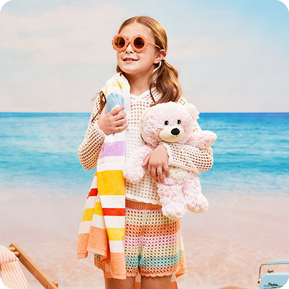 Pink Marshmallow Bear Warmies - Soft Present Favorite