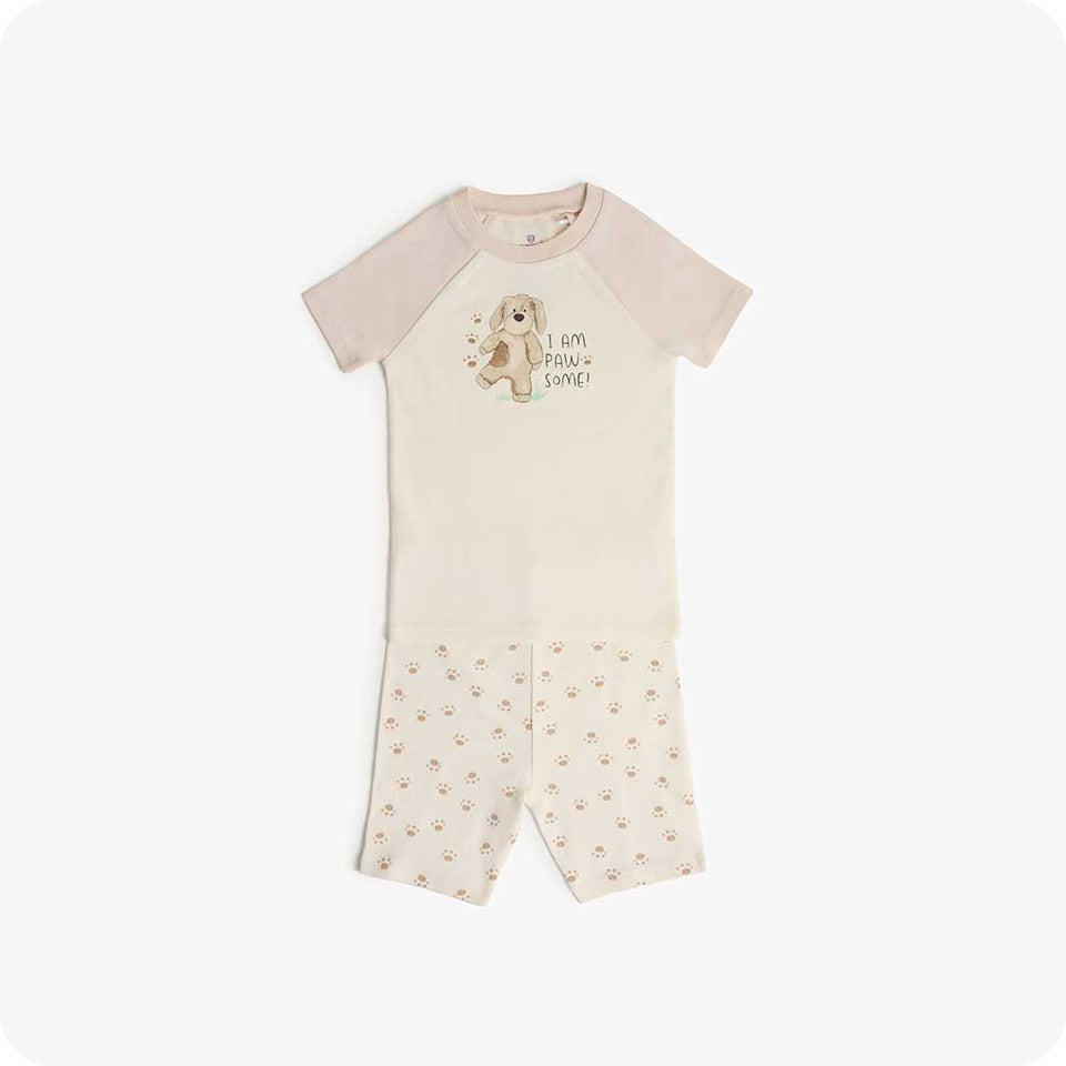 Puppy Shorties Pajamas - Gentle Bedtime Comfort
